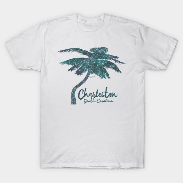 Charleston, South Carolina Palm Tree T-Shirt by jcombs